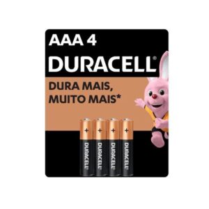 Pilha Alcalina Palito AAA com 4 Unidades - Duracell