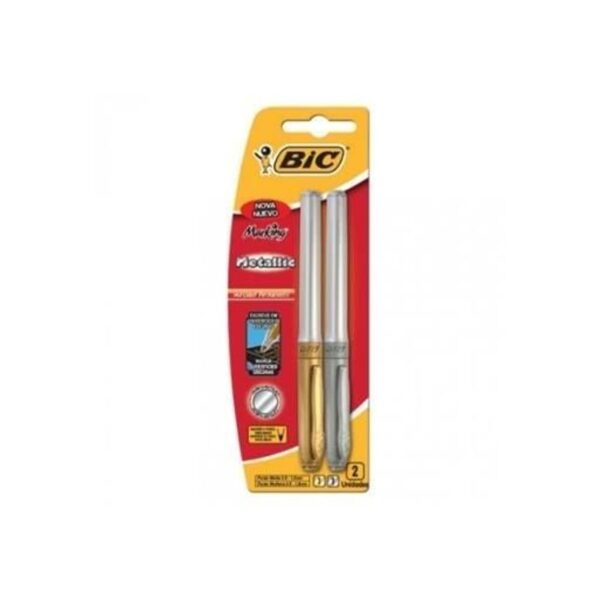 Pincel Permanente Marking Silver e Gold 12x2 - BIC