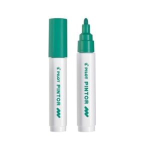 Marcador Pincel Pintor Pilot 1.4 Médio - Verde - Caixa com 6 unidades