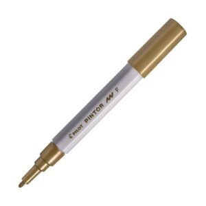 Marcador Pincel Pintor Pilot 1.0 Fino - Dourado - Caixa com 6 unidades