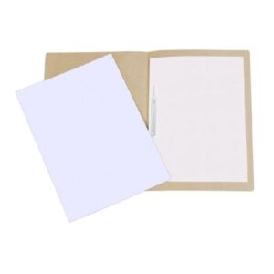 Pasta Plastificada Transparente Branca com Grampo Com 10 - Polycart
