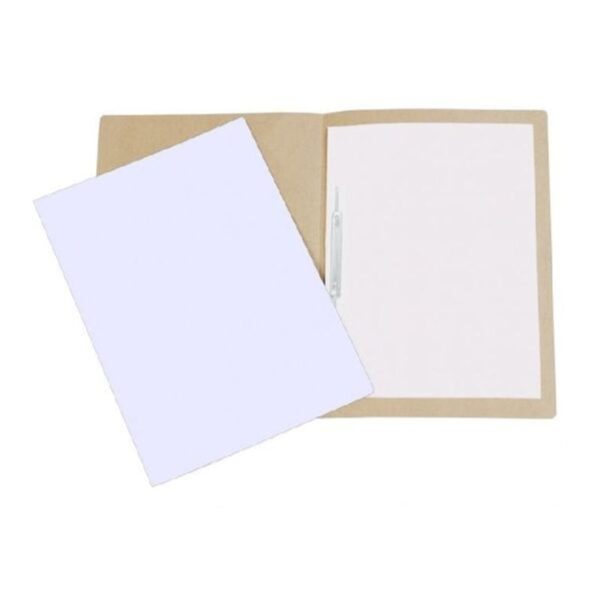 Pasta Plastificada Transparente Branca com Grampo Com 10 - Polycart