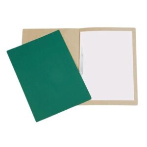 Pasta Plastificada Transparente Verde com Grampo Com 10 - Polycart