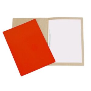 Pasta Plastificada Transparente Vermelha com Grampo Com 10 - Polycart