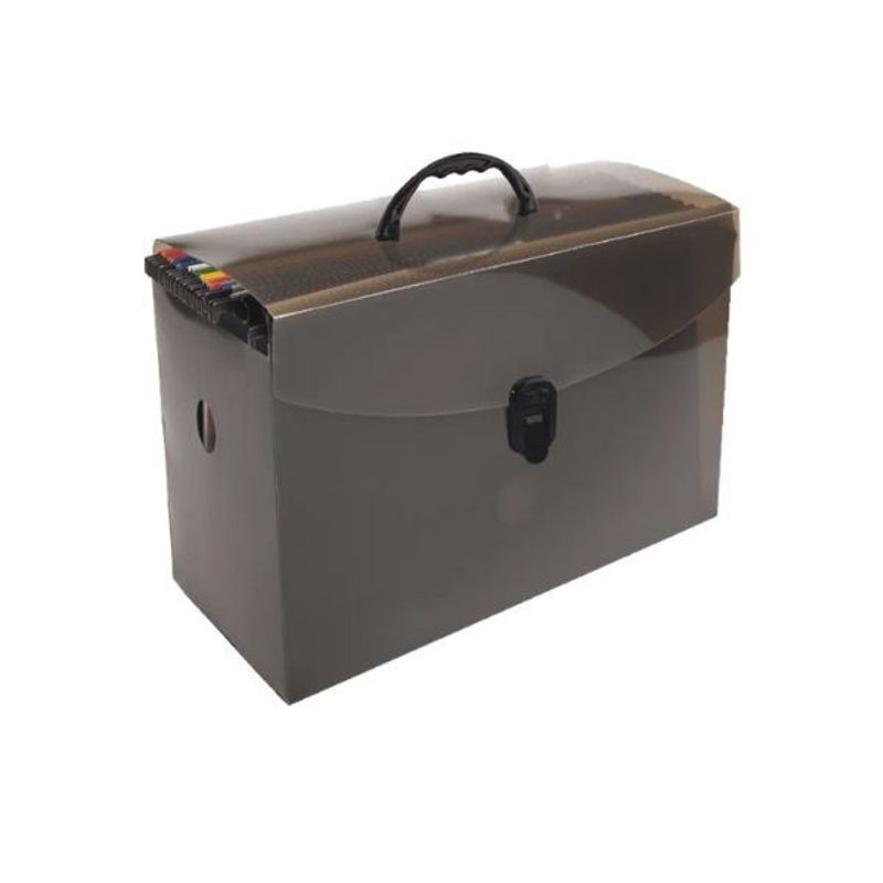 Maleta Delloplast com 10 Pastas Coloridas - Fumê