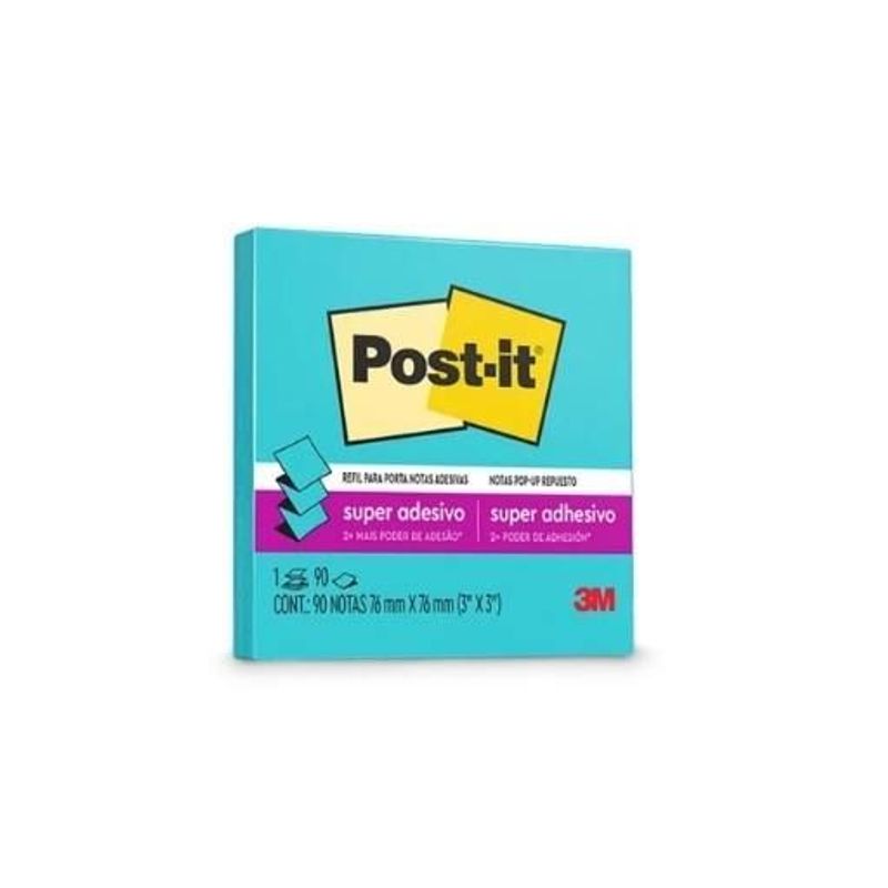 Bloco Pop-Up 330 (76x76) 90 folhas Aqua Splash - 3M