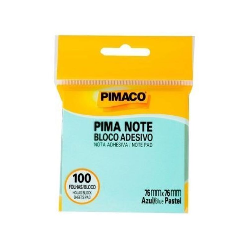 Bloco Adesivo Pimaco 76x76 Azul Pastel 100 folhas