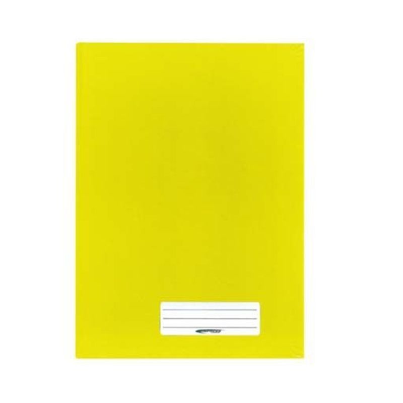 Caderno Capa Dura Brochura 1/4 Amarelo 96 Folhas - Brimpress