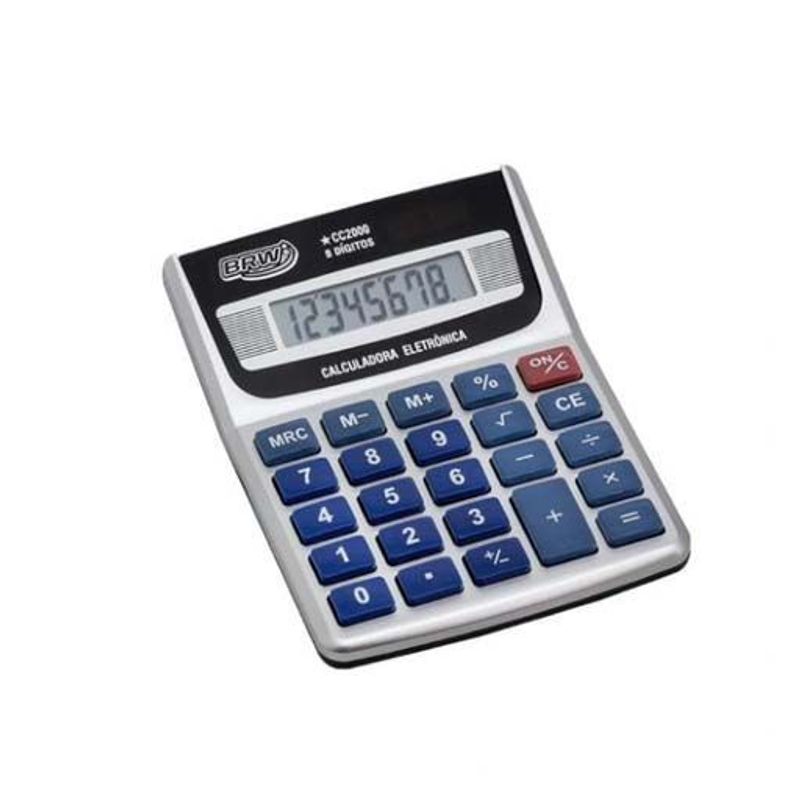 Calculadora 8 dígitos Bateria - Brw