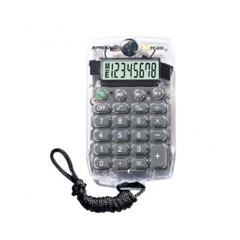 Calculadora de Bolso 8 Dígitos com Cordão - Procalc