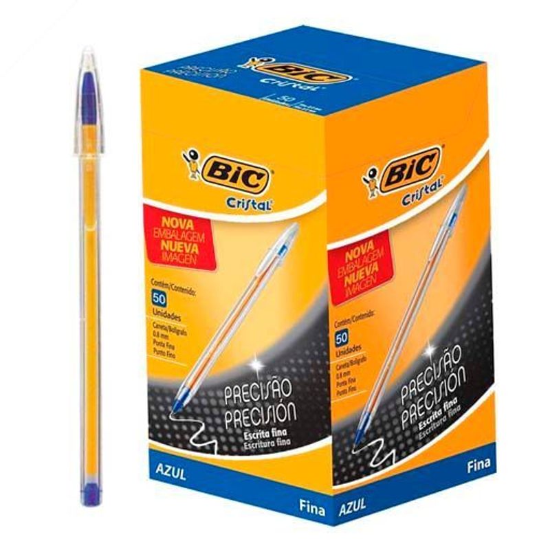 Caneta Esferográfica Bic Fine Plus 0,8mm Azul Bic