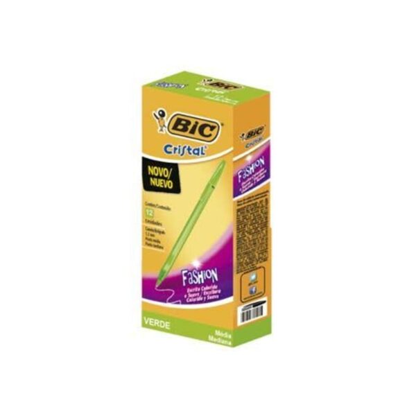 Caneta Esferográfica Bic Needle Fashion Verde Com 12 - Imagem 3