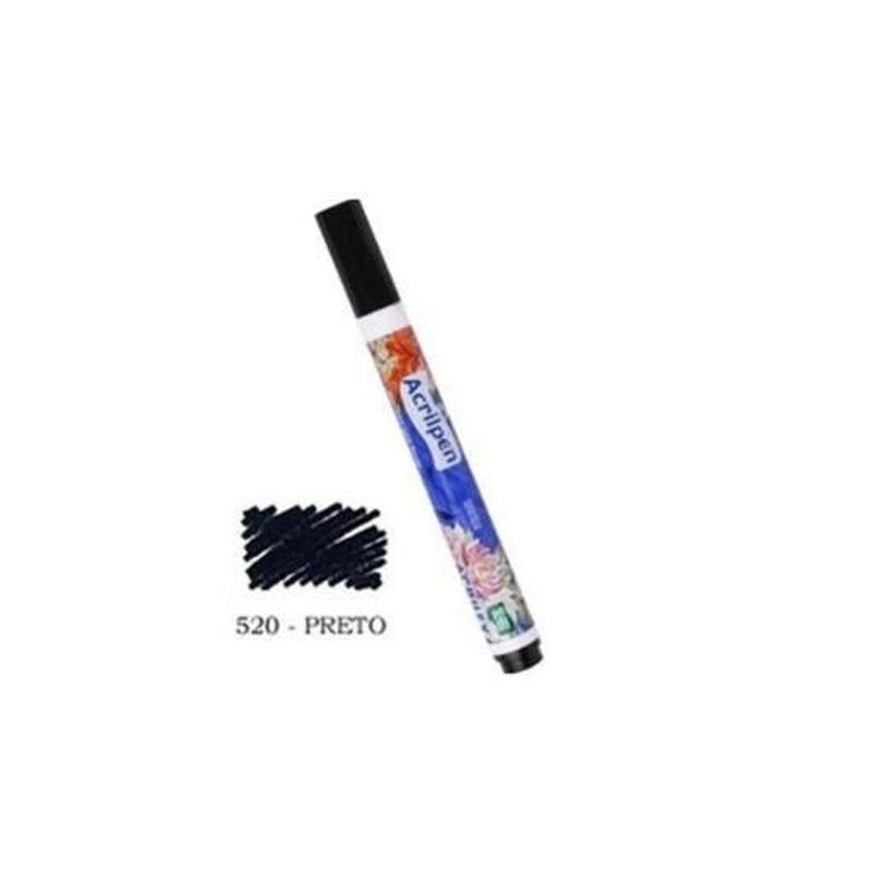 Caneta Acrilpen Preta 520 - Acrilex - Imagem 3