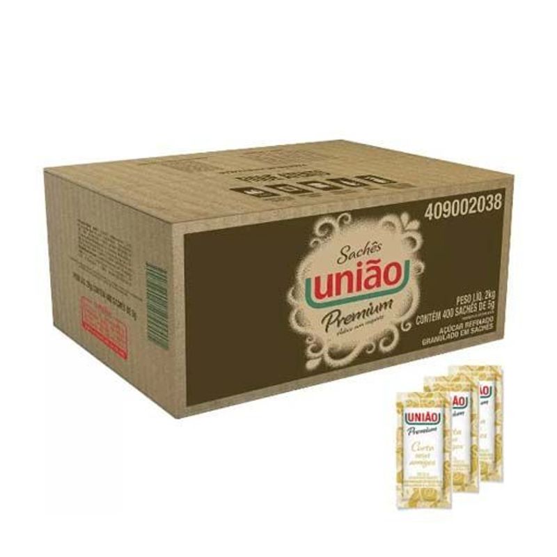 Açúcar Sachê com 400 unidades - União