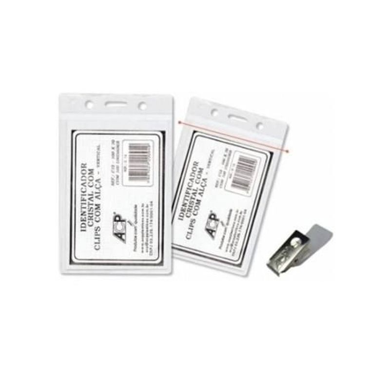 Crachá 10x7 cm Vertical sem Presilha - Pacote com 100 unidades - ACP