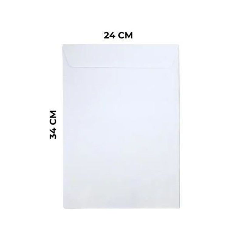 Envelope Branco 240x340mm 90g Com 100 Unidades - Reipel