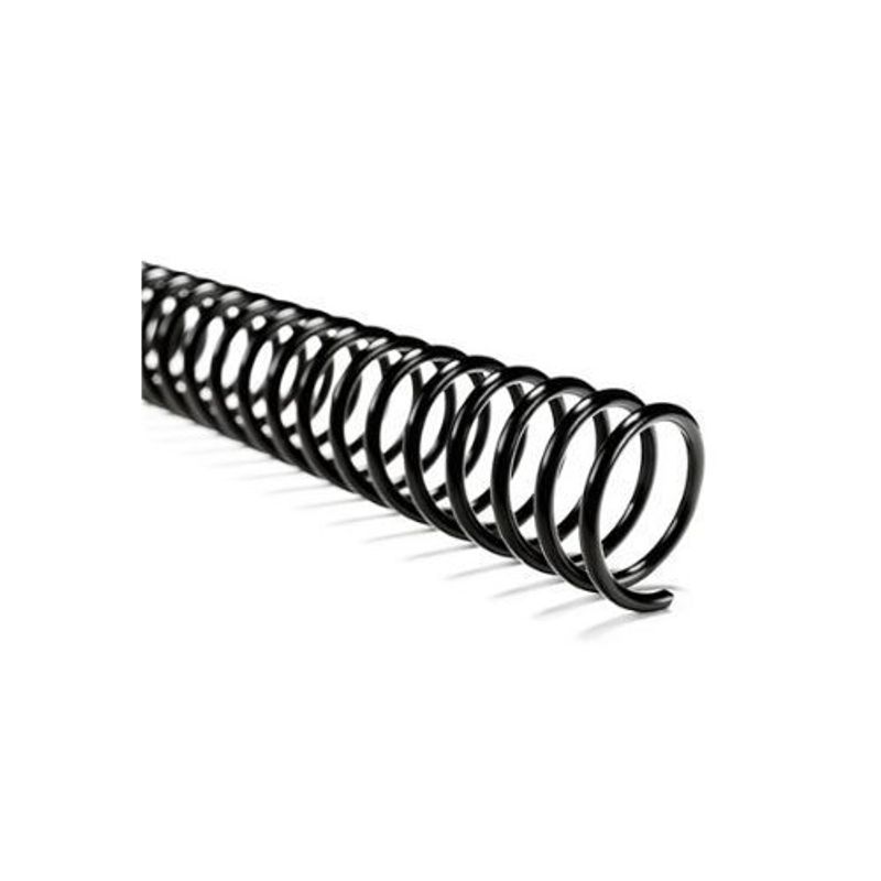 Espiral Preto 09mm - Pacote com 100 unidades (para até 50 folhas) Mares