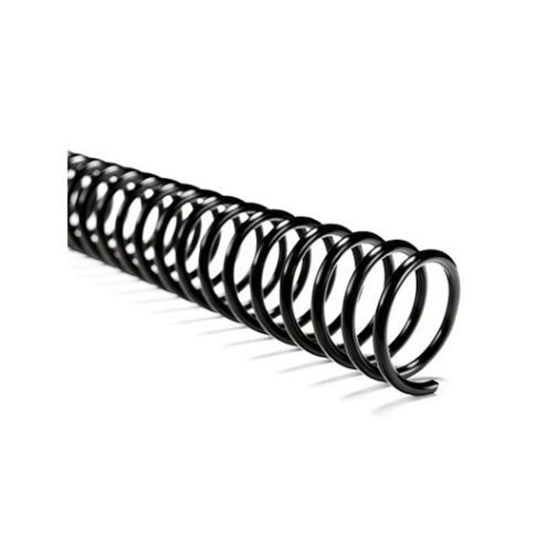 Espiral Preto 17mm - Pacote com 100 unidades (para até 100 folhas) Mares