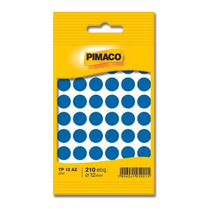 Etiqueta TP-12 Azul com 210 Unidades - Pimaco