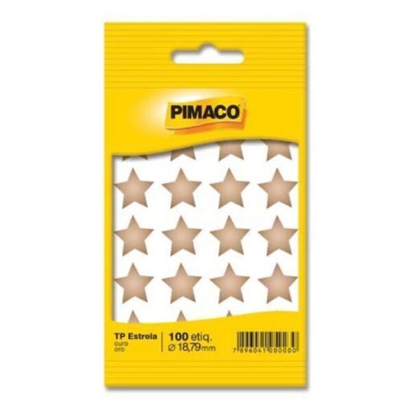 Etiqueta TP-Estrela Ouro com 100 Unidades - Pimaco - Imagem 2