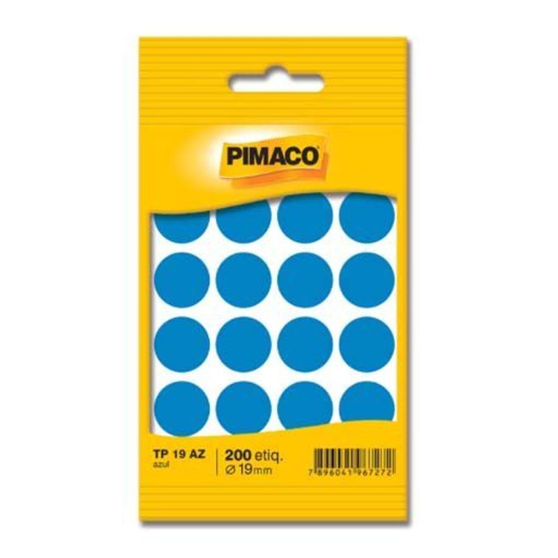 Etiqueta TP-19 Azul com 200 Unidades - Pimaco