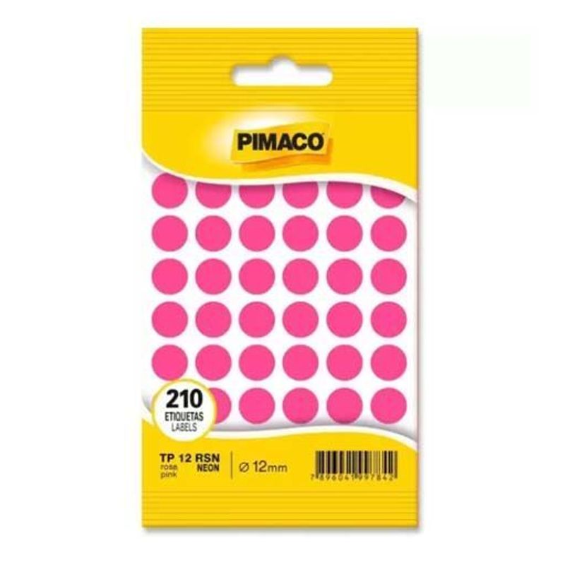 Etiqueta TP-12 Neon Rosa - Pimaco