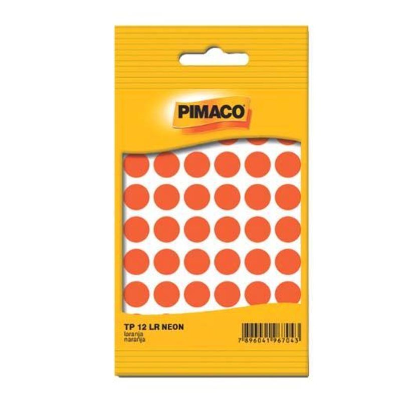 Etiqueta TP-12 Neon Laranja - Pimaco