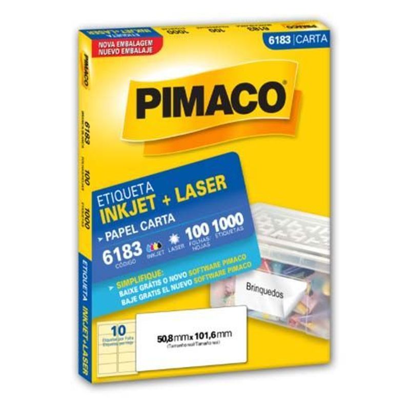 Etiqueta Laser 6183 - Pimaco