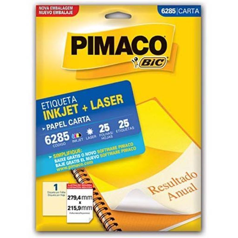 Etiqueta Laser 6285 - Pimaco