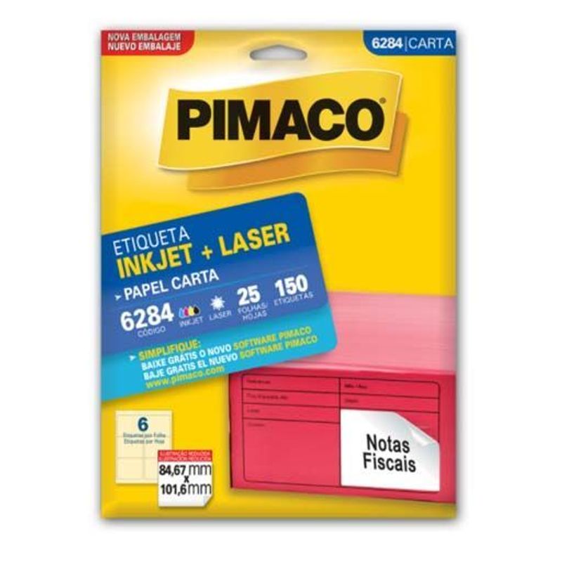 Etiqueta Laser 6284 - Pimaco
