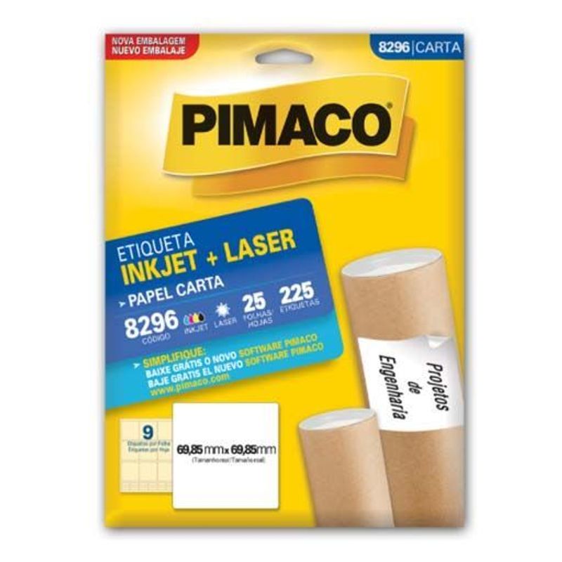 Etiqueta Laser 8296 - Pimaco