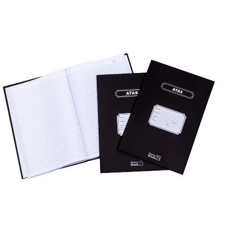 Livro de Atas 100 Folhas Vertical Sem Margem - Papel Brasil