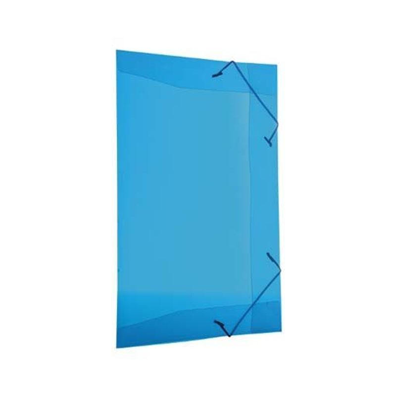 Pasta Transparente Aba e Elástico Ofício Line Azul Dello