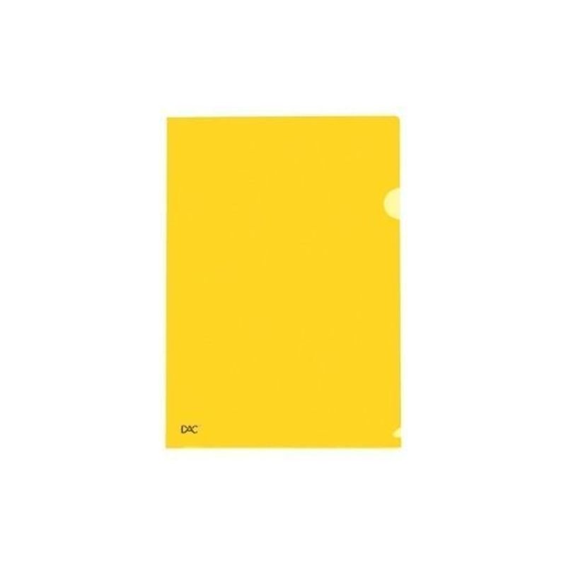 Pasta L A4 Amarela - Pacote com 10 unidades - Dac