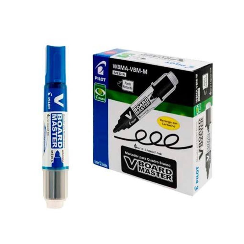 Marcador para Quadro Branco Recarregável Azul - Pilot WBMA