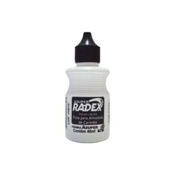 Tinta para Carimbo 40ml Preta - Radex