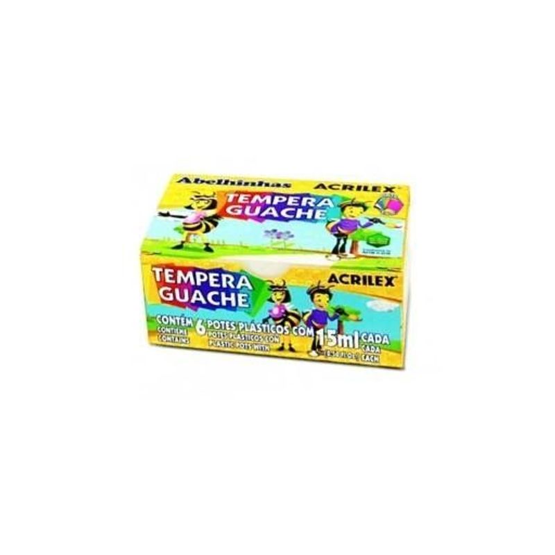 Tinta Guache Acrilex 15ml com 6 Cores