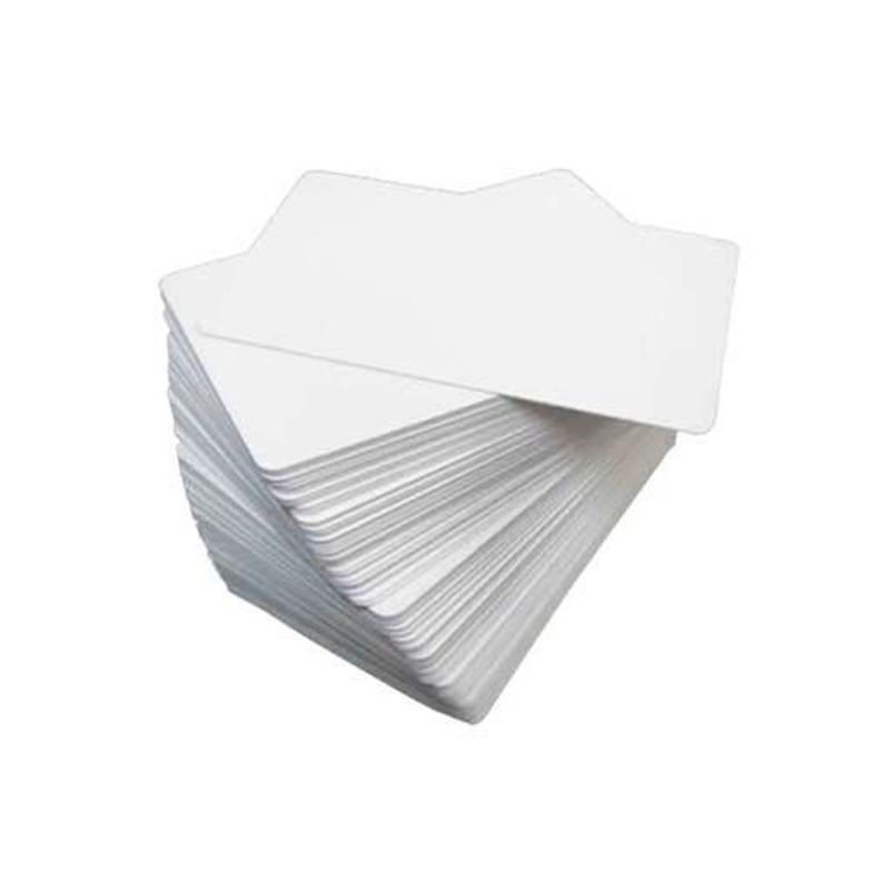 Cartão em PVC Branco para Crachá com 100 Unidades