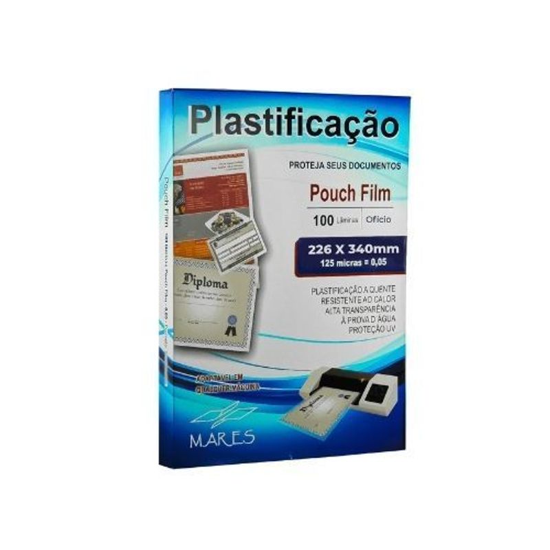 Plástico para Plastificação Polaseal Ofício 226x340 mm 0,05 mm - Mares