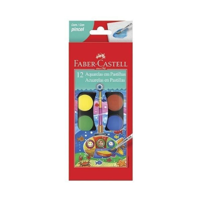 Aquarela 12 Cores - Faber Castell