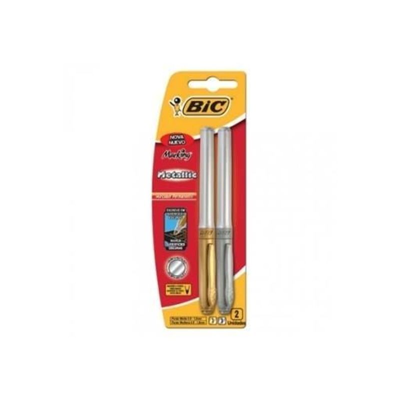 Pincel Permanente Marking Silver e Gold 12x2 - Bic