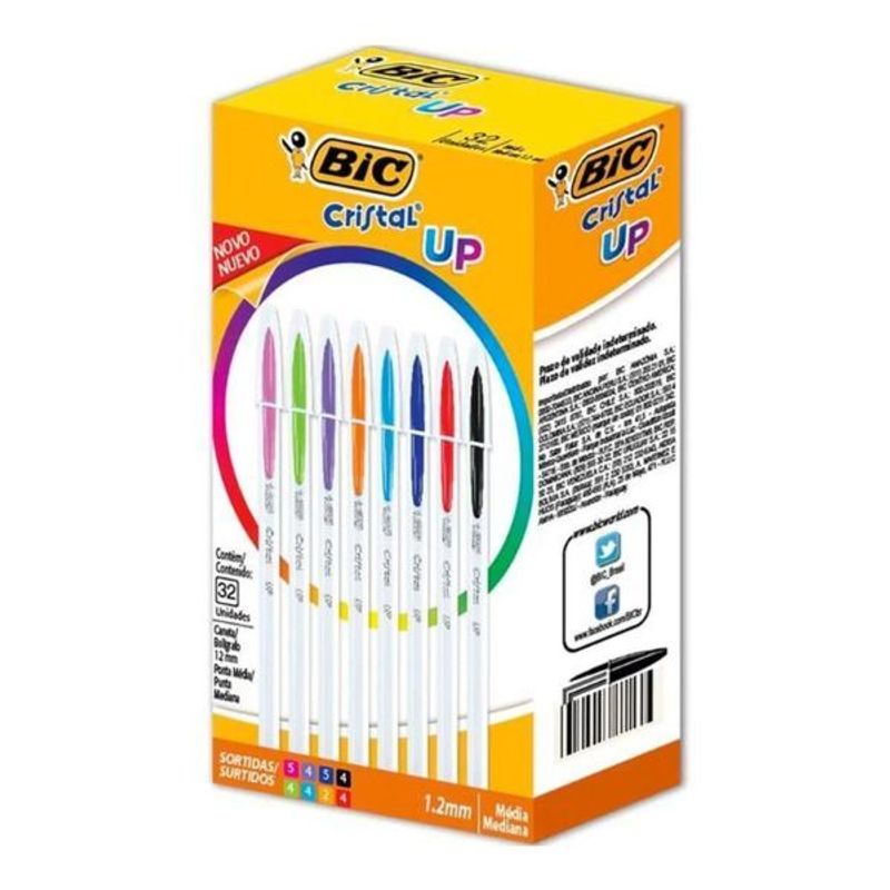 Caneta Esferográfica Bic Cristal Up com 32 unidades - Bic