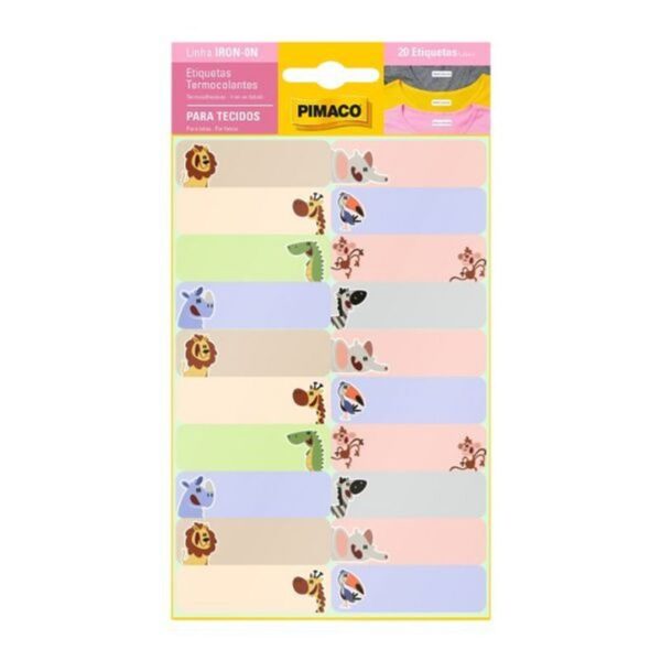 Etiqueta termocolante Baby Bichos com 20 unidades - Pimaco