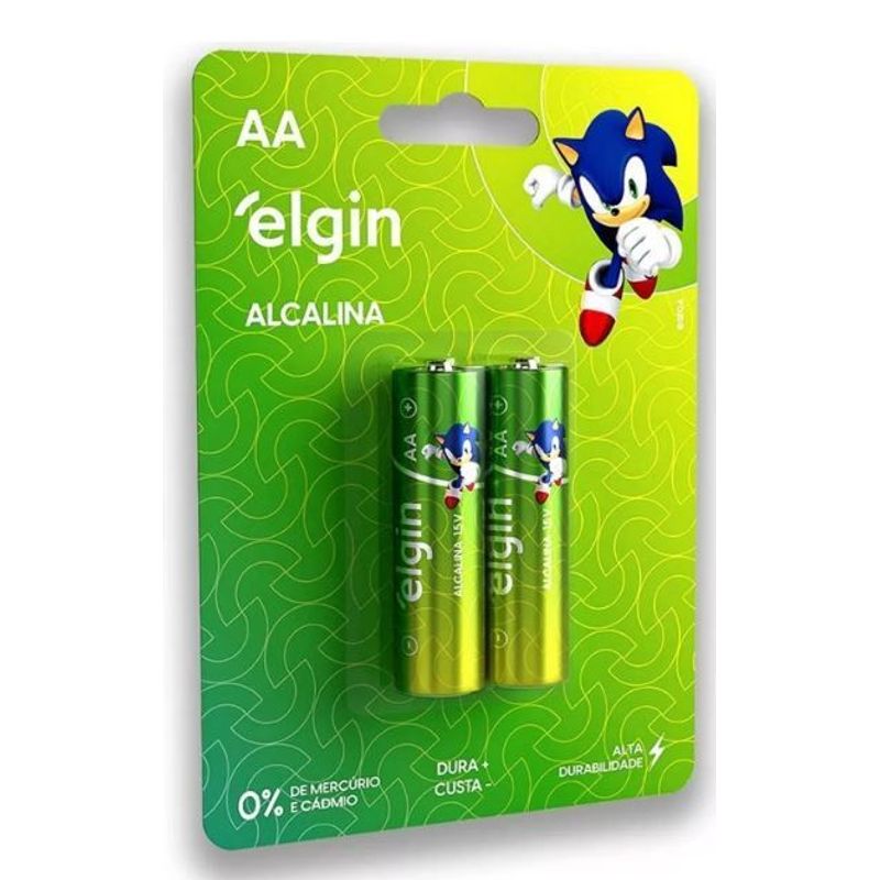Pilha Alcalina Pequena AA com 2 Unidades - Elgin