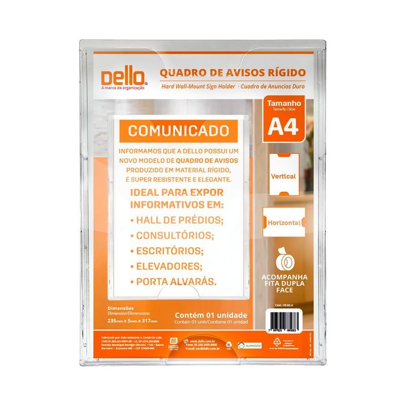 Quadro de Aviso A4 Dello
