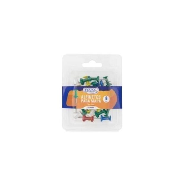 Alfinete P/Mapas Taca C/25 - Brw