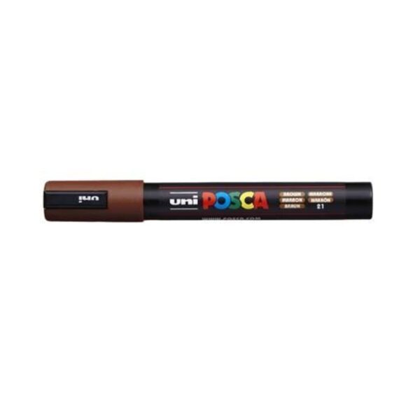 Caneta Posca Marrom 5M - Uni-Ball