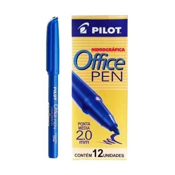 Caneta Hidrográfica Office Pen 2.0 Azul - Pilot