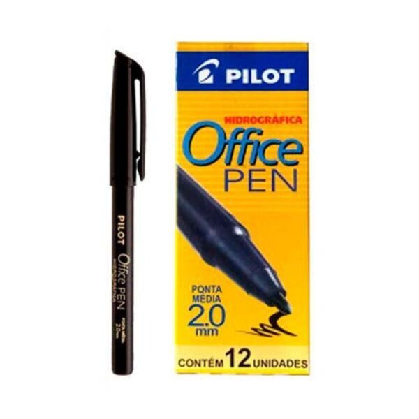 Caneta Hidrográfica Office Pen 2.0 Preta