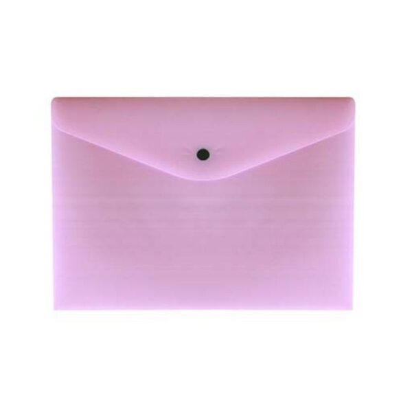 Envelope com Botão A4 Serena Rosa Pastel